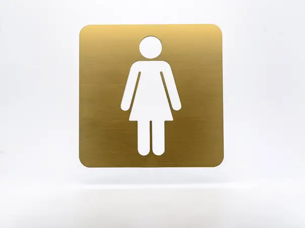 placuta indicatoare wc woman toaleta bond auriu pt05 1