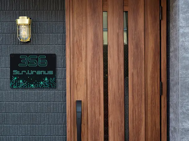 placuta modern cu numar isau adresa casa model print uv cu text personalizat2