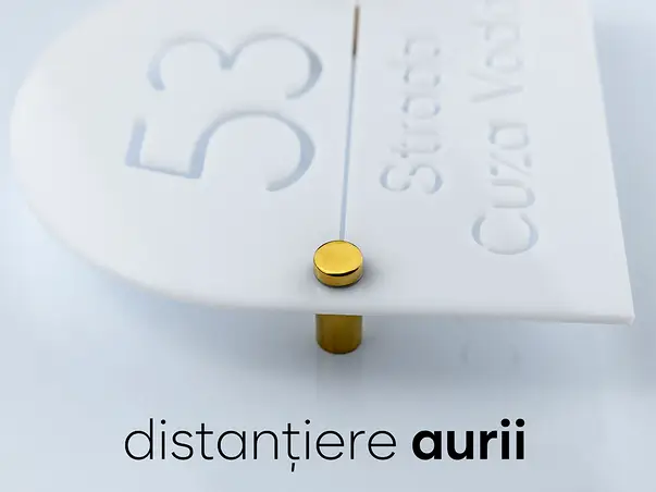 placuta numar si adresa casa din plexiglass cu text personalizat prin decupare s06