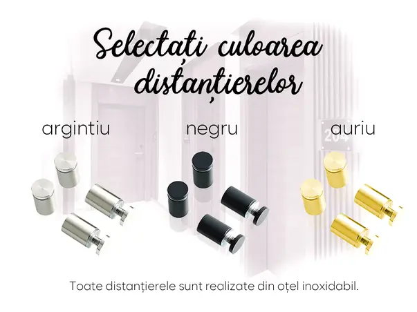 placuta pentru birou model din doua straturi text personalizat uv s04