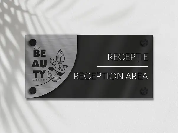 placuta personalizata cu print uv pentru birouri spatii comerciale firme institutii s00