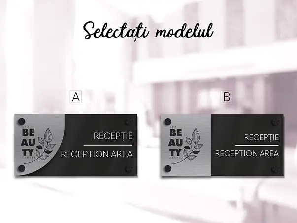 placuta personalizata cu print uv pentru birouri spatii comerciale firme institutii s02