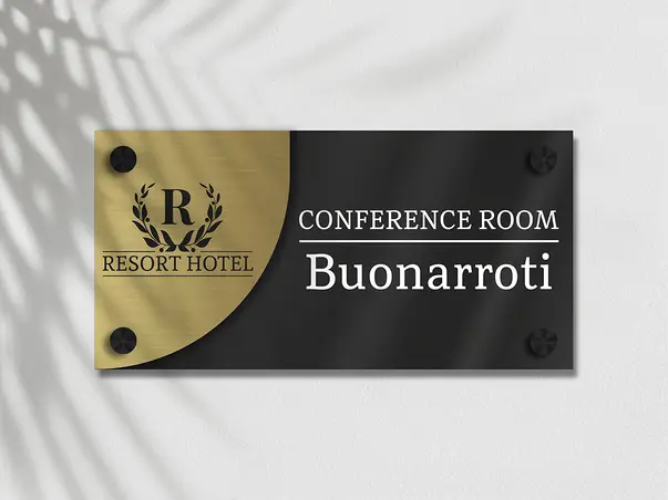 placuta personalizata cu print uv pentru birouri spatii comerciale firme institutii s08