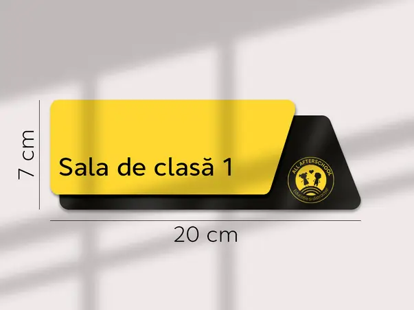 placuta personalizata doua straturi print uv pentru scoli birouri spatii comerciale s03