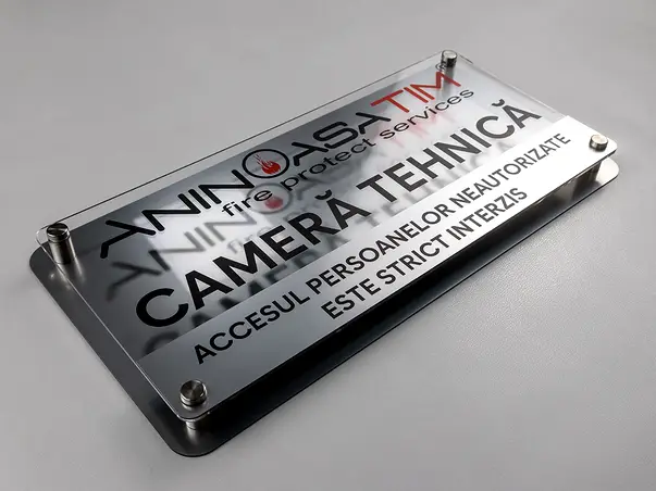 placuta personalizata logo text adresa firma ta print uv s10