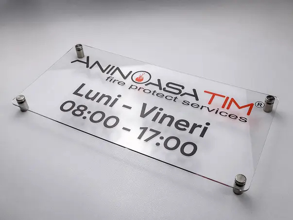 placuta personalizata logo text adresa firma ta print uv s9