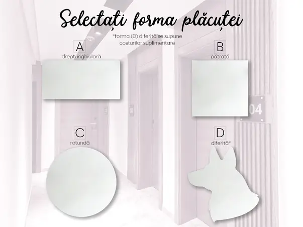 placuta personalizata prin printare uv pe plexiglass acril sablat s01