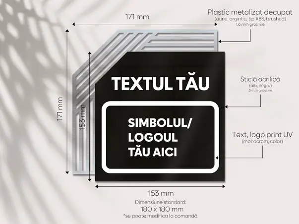 placuta personalizata print uv firme birouri unitati de cazare institutii s01