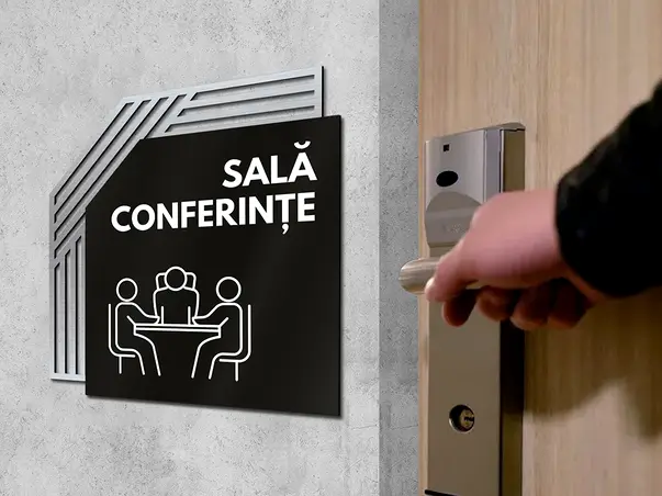 placuta personalizata print uv firme birouri unitati de cazare institutii s03