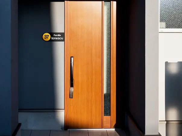 placuta personalizata printata uv pentru usa cu numele de familie s03