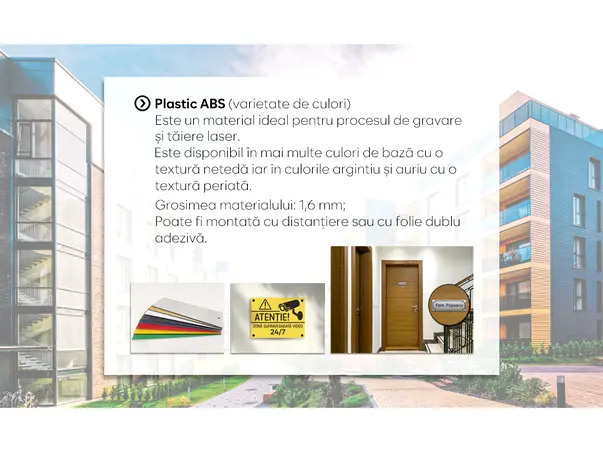 placute personalizate pentru zone complex cladire rezidentiala s6