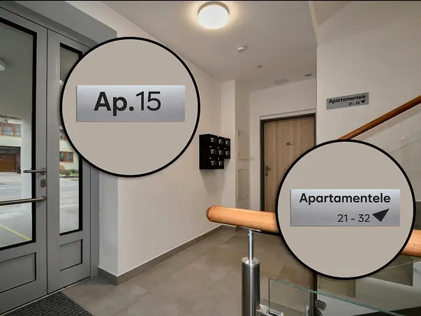 placute personalizate pentru zone complex cladire rezidentiala s9