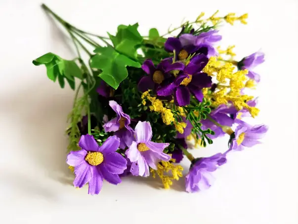 planta artificiala flori de camp mov