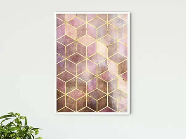 poster digital geometric roz modern