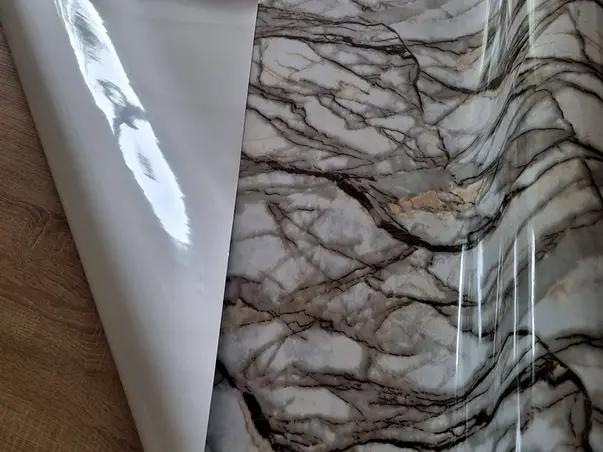 protectie blat folie marmura bej