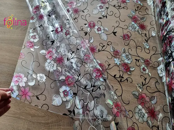protectie blat masa transparenta cu model floral