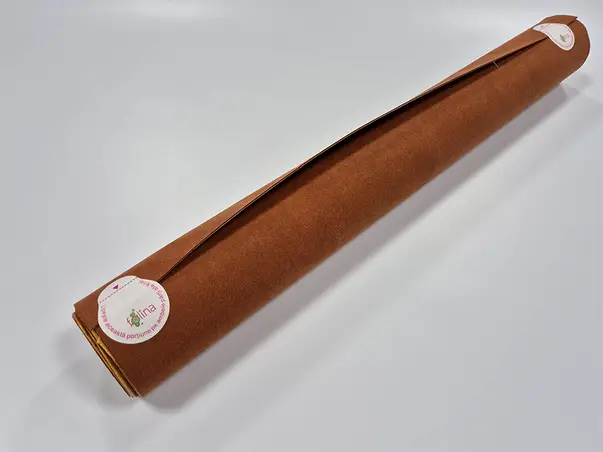 rola din imitatie piele intoarsa maro 1