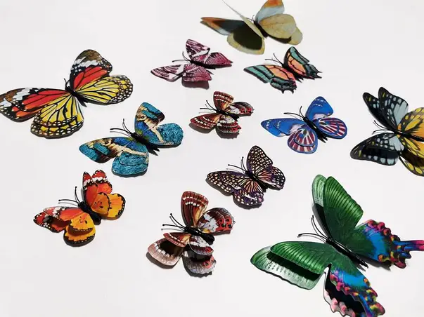 set 12 stickere 3d fluturi murano