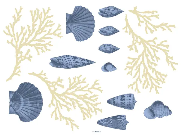 set 14 stickere atlantic komar decor marin