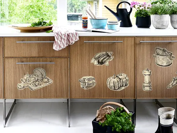 set 14 stickere bucatarie cuisine vintage s2