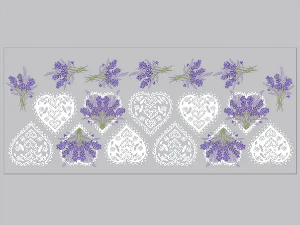 set 18 stickere faianta bucatarie lavanda