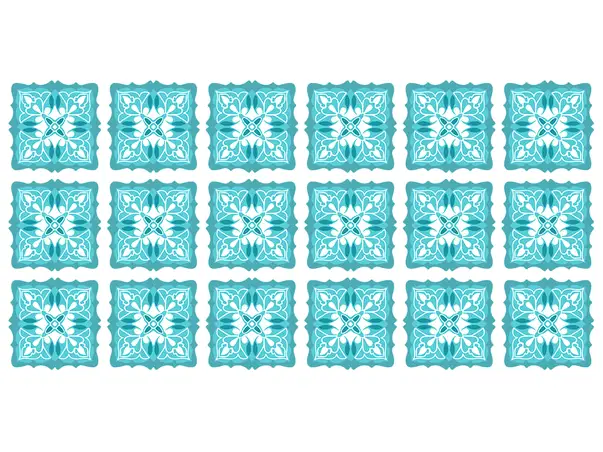set 18 stickere faianta folina model turcoaz