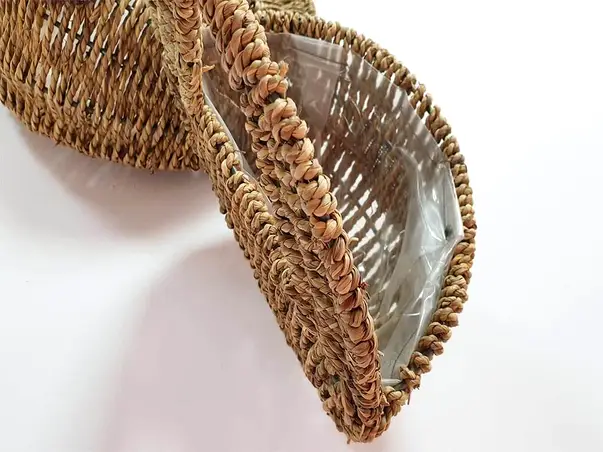 set 2 jardinier din ratan bej