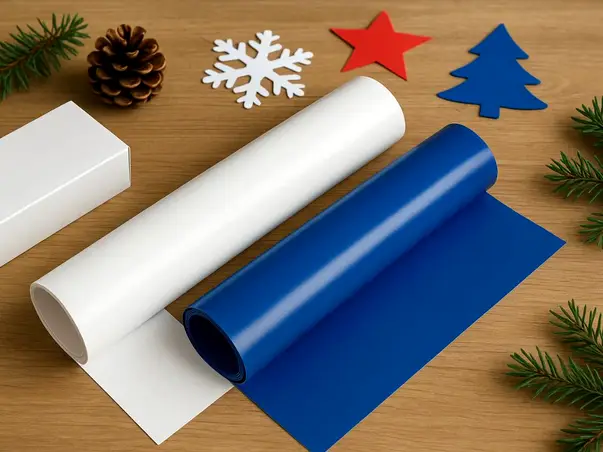 set 2 role autocolant alb si albastru