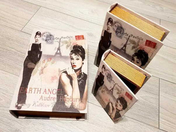 set 3 cutii decorative din lemn fashion