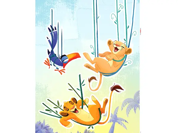 set 3 stickere lion king relax