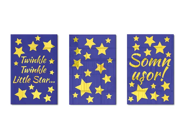 set 3 tablouri camera copii somn usor