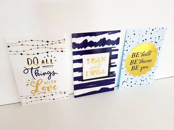 set 3 tablouri cu mesaje I can and I will