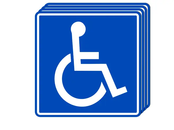 set 4 stickere auto persoana cu handicap dizabilitati 10x10 cm s00