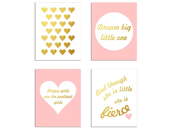 set 4 tablouri little one