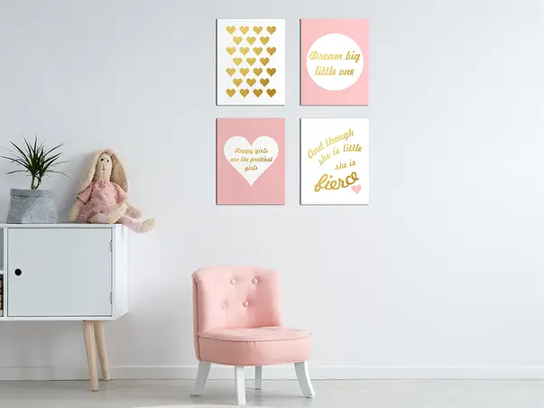 set 4 tablouri little one folina