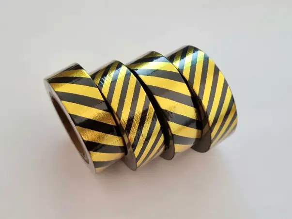 set 4 washi tape negru auriu