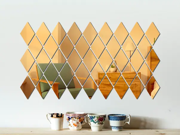 set 43 oglinzi scrilice romburi aurii