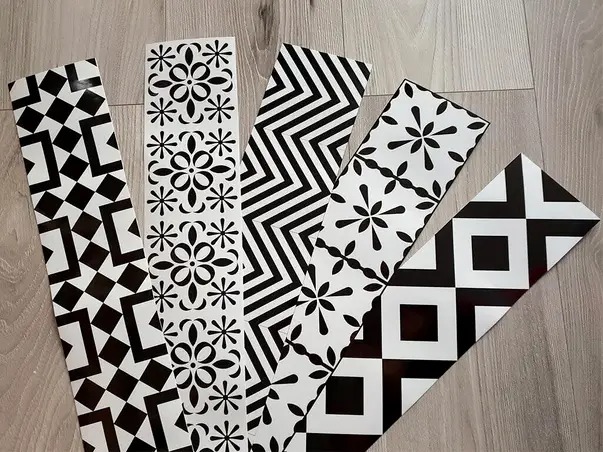 set 5 borduri decorative autoadezive black design