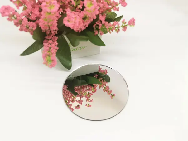 set 5 stickere oglinda cerc folina oglinda acrilica argintie