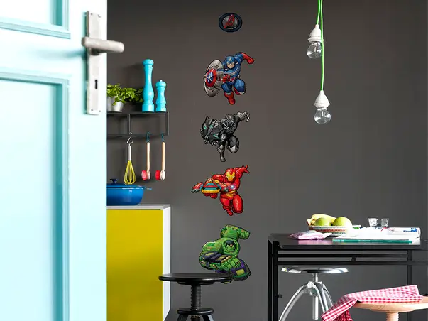 set 5 stickere supereroi komar 14071