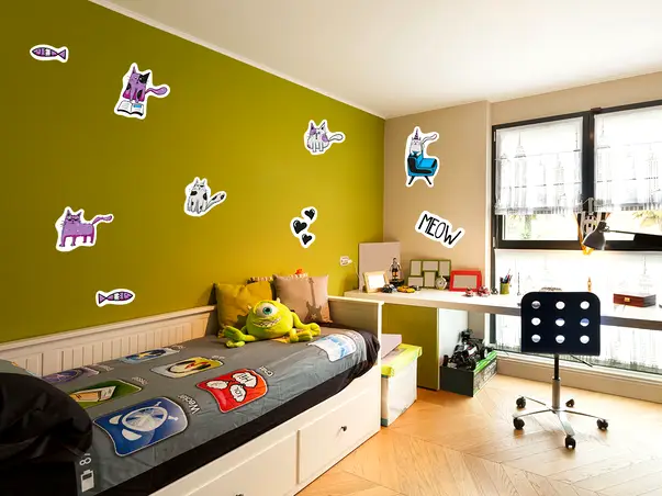 set 9 stickere pisici folina 3