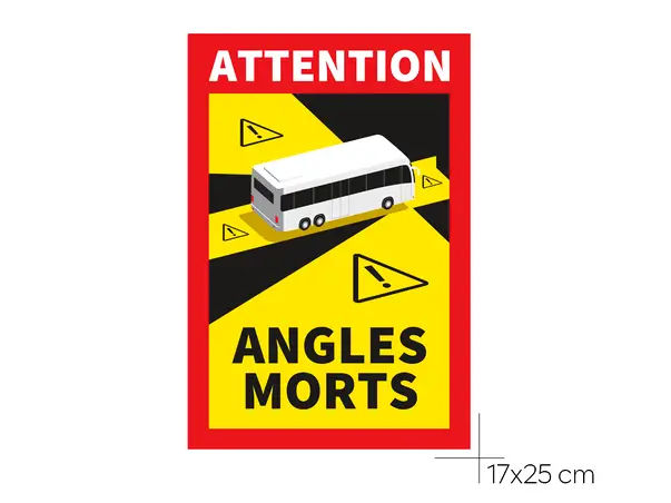 set autocolante obligatorii avertizare unghi mort franta siguranta autocar s01