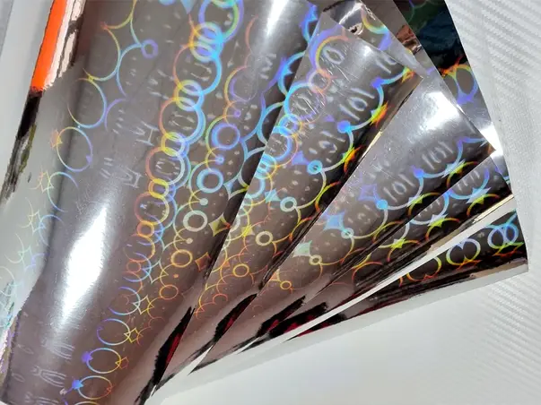 set craft folie holograma argintie