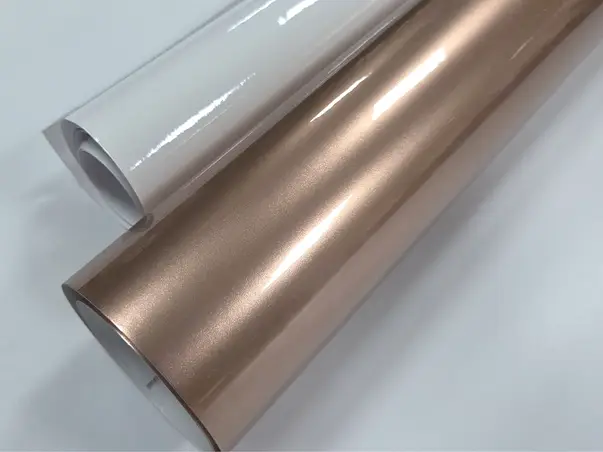 set folie transfer si autocolant rose gold pentru stickere taiate la plotter