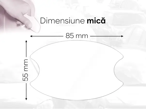 set folii de protectie a vopselei pentru manerele usilor auto transparent 5 bucati s1