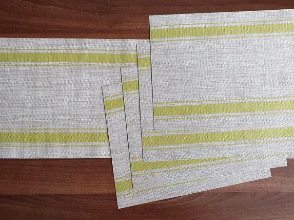 set napron si 4 placemats verde lime