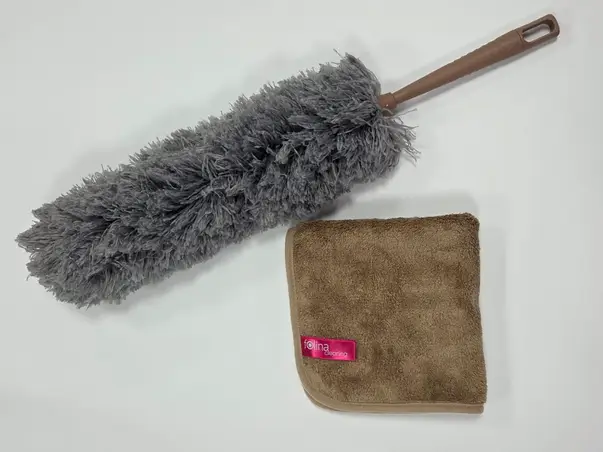 set pamatuf si laveta microfibra pentru praf