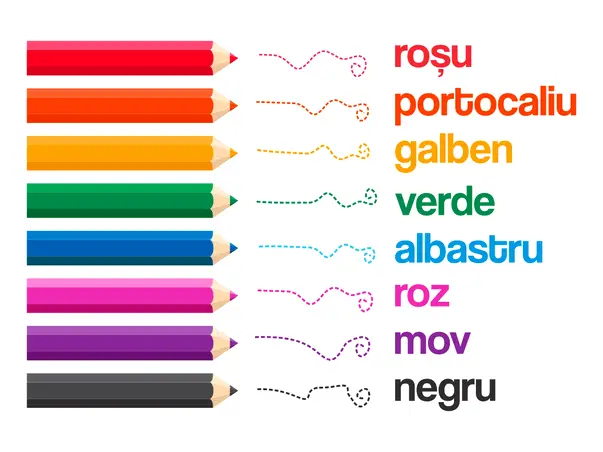 set stickere culori creioane colorate multicolor educativ plansa medie s00