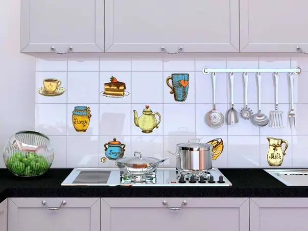 set stickere faianta bucatarie tea time