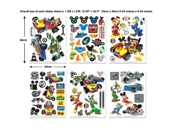set stickere mickey mouse masini